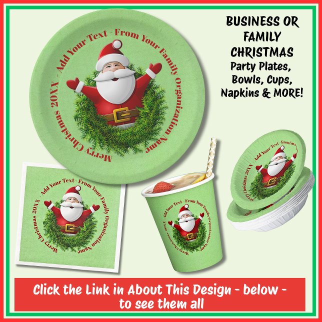 Santa Announcing Collection Set Paper Plates (Creator Uploaded)