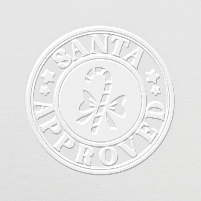 Santa Approved Candy Cane Christmas Holiday Embosser (Design)