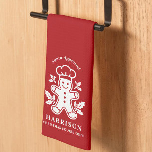 Santa Approved Christmas Cookie Crew Holiday Kitchen Towel