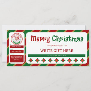 Santa Approved Christmas Gift Voucher