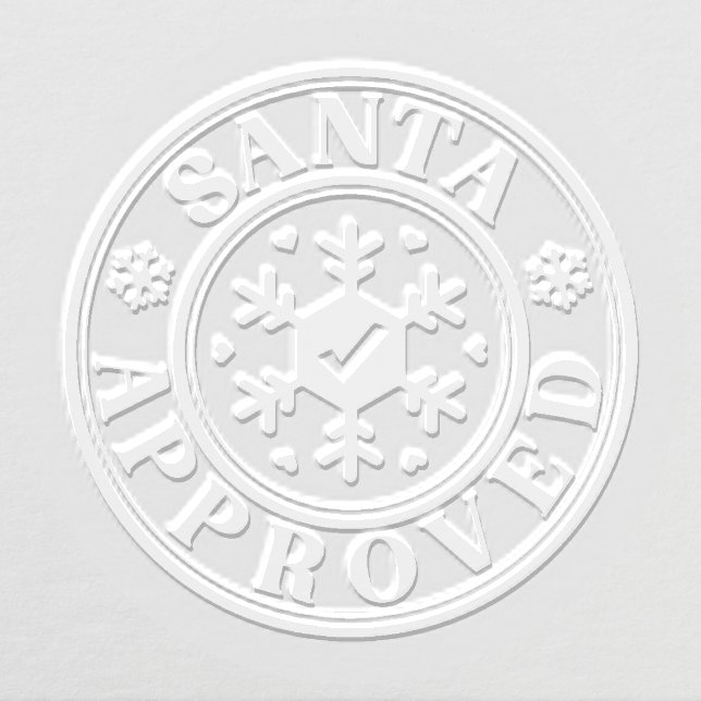 Santa Approved Christmas Winter Snowflake Holiday Embosser (Design)
