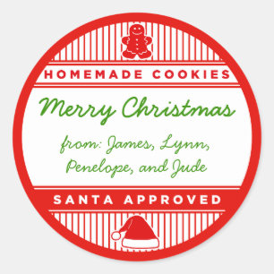 Santa Approved Homemade Cookies Classic Round Sticker