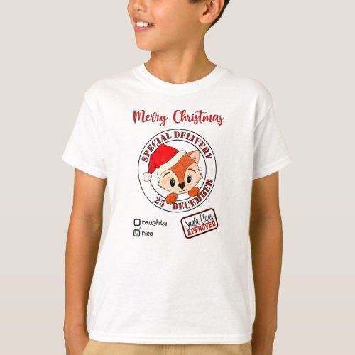  Santa Approved Special Delivery Naughty Nice T_Shirt