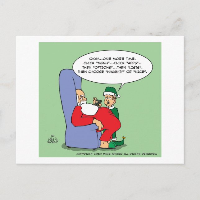 Santa Apps Holiday Postcard (Front)
