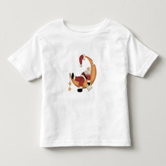 Santa Asleep on Moon Tshirts and Gifts