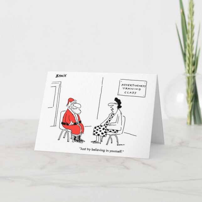Santa Assertiveness Xmas Card (Front)