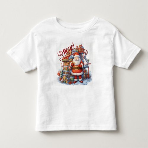 Santa at his Toy Factory Toddler T_shirt