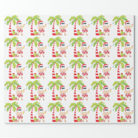 Santa at the Beach Christmas Wrapping Paper