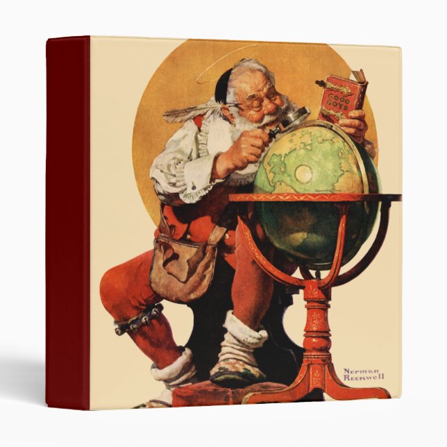 Santa at the Globe 3 Ring Binder (Front/Spine)