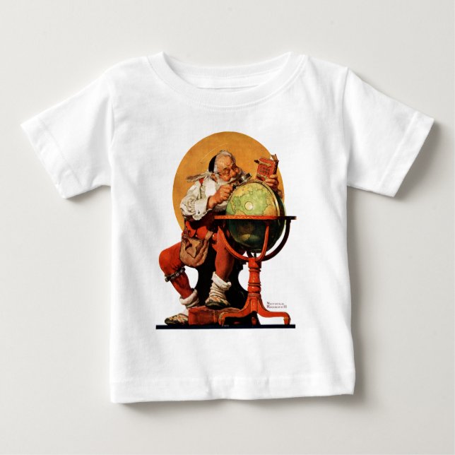 Santa at the Globe Baby T-Shirt (Front)