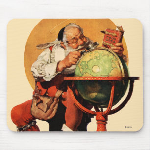 Santa at the Globe Mouse Pad
