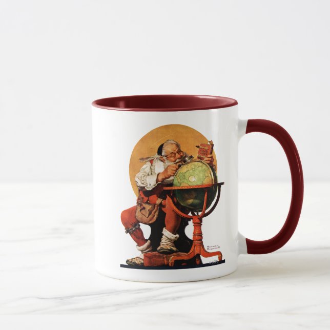 Santa at the Globe Mug (Right)