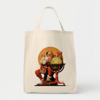Santa at the Globe Tote Bag