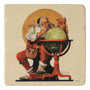 Santa at the Globe Trivet
