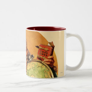 Santa at the Globe Two-Tone Coffee Mug