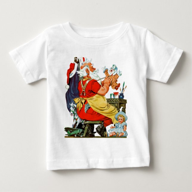 Santa at Work Baby T-Shirt (Front)
