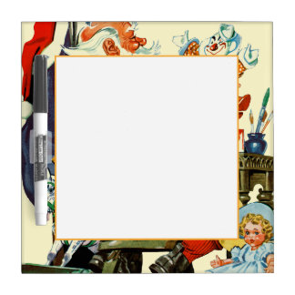 Santa at Work Dry Erase Board