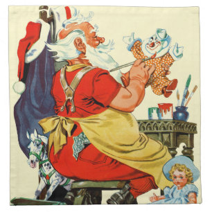 Santa at Work Napkin