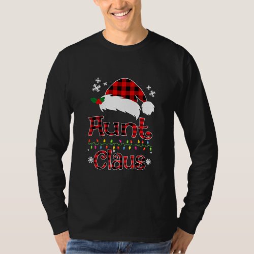 Santa Aunt Claus Christmas Matching Family  T_Shirt