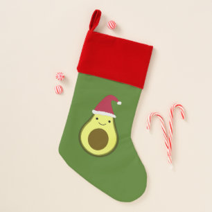Santa Avocado Christmas Stocking