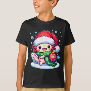 Santa Axolotl Funny Cute Xmas Funny Christmas T-Shirt