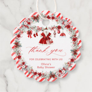 Santa Baby Baby Clothes Baby Shower Thank You Favor Tags
