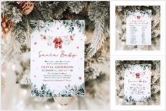 Santa Baby Baby Shower Collection