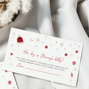 Santa Baby Baby Shower How Big is Mommy’s Belly Enclosure Card