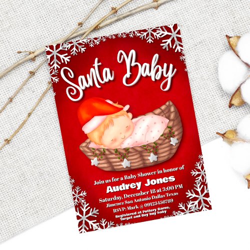 Santa Baby _ Baby Shower Invitation