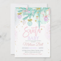 Santa Baby Baby Shower Invitation, Winter Santa  Invitation