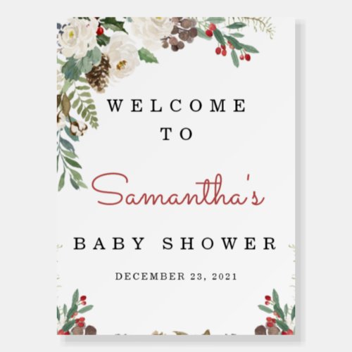 Santa Baby Baby Shower Welcome Sign