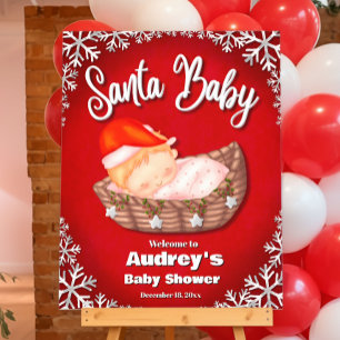 Santa Baby - Baby Shower Welcome Sign
