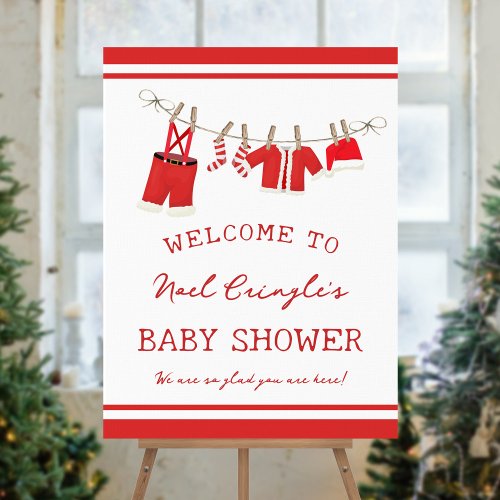 Santa Baby Baby Shower Welcome Sign Foam Board