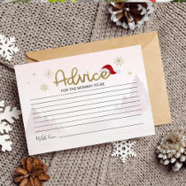 Santa Baby Budget Baby Shower Advice Cards