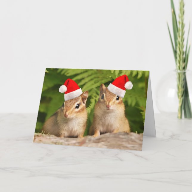 Santa Baby Chipmunks Card (Front)