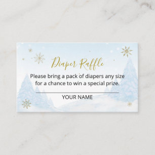 Santa Baby Christmas Baby Diaper Raffle Enclosure Card