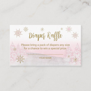 Santa Baby Christmas Baby Diaper Raffle Enclosure  Card