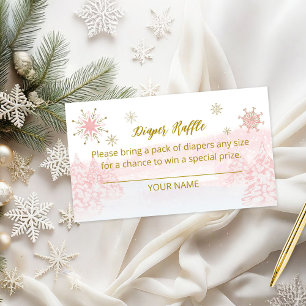 Santa Baby Christmas Baby Diaper Raffle Enclosure Card