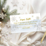 Santa Baby Christmas Baby Diaper Raffle Enclosure Card<br><div class="desc">Adorable calligraphy with snowflakes,  winter-themed baby shower invitations. Easy to personalised with your details. Check the collection to find matching items as enclosure cards.</div>