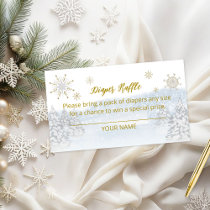 Santa Baby Christmas Baby Diaper Raffle Enclosure Card