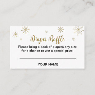 Santa Baby Christmas Baby Diaper Raffle Enclosure Card
