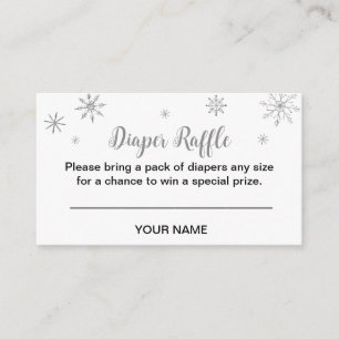 Santa Baby Christmas Baby Diaper Raffle Enclosure  Card