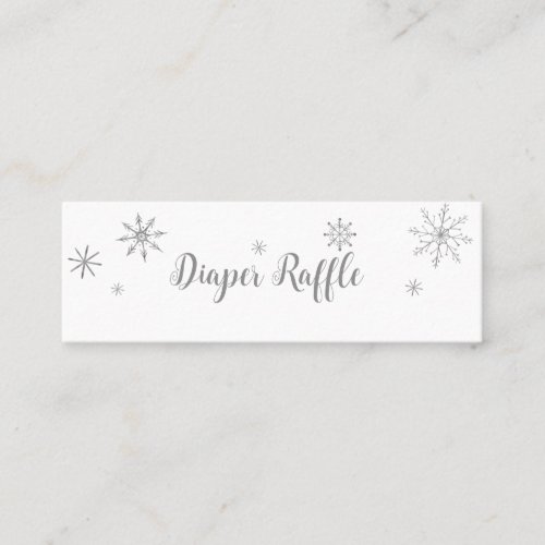 Santa Baby Christmas Baby Diaper Raffle Enclosure  Mini Business Card