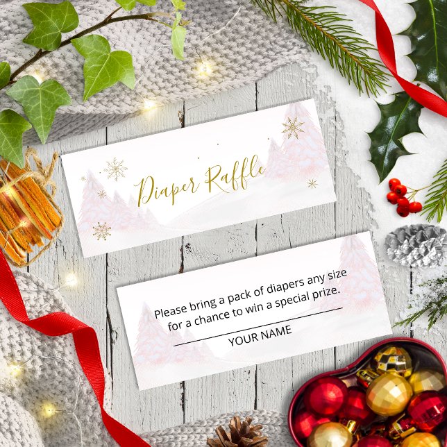 Santa Baby Christmas Baby Diaper Raffle Mini Busin Business Card (Creator Uploaded)