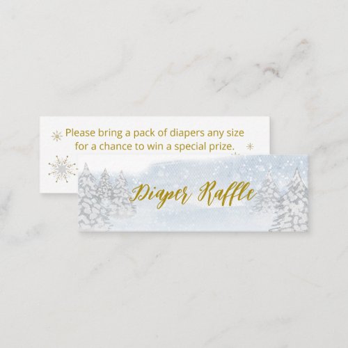 Santa Baby Christmas Baby Diaper Raffle Mini Business Card