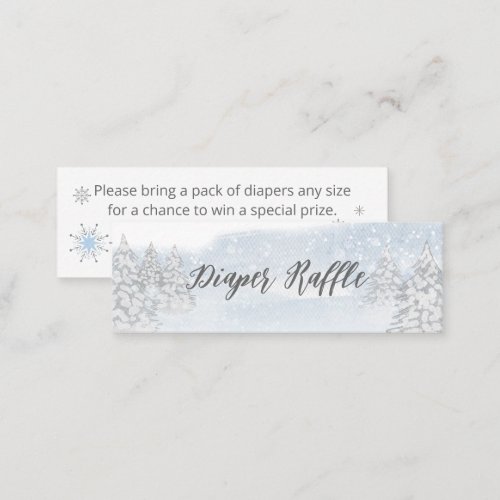 Santa Baby Christmas Baby Diaper Raffle Mini Business Card