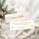 Santa Baby Christmas Baby Diaper Raffle Mini Business Card<br><div class="desc">Adorable calligraphy with snowflakes,  winter-themed baby shower invitations. Easy to personalised with your details. Check the collection to find matching items as enclosure cards.</div>