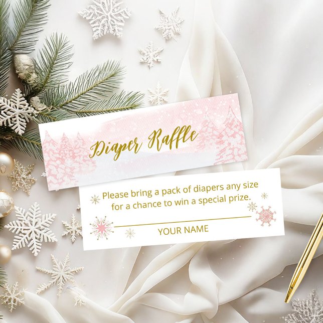 Santa Baby Christmas Baby Diaper Raffle Mini Business Card (Creator Uploaded)