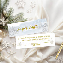 Santa Baby Christmas Baby Diaper Raffle Mini Business Card