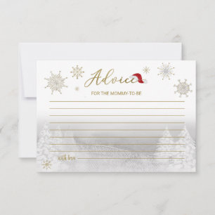 Santa Baby Christmas Baby Shower Advice Cards
